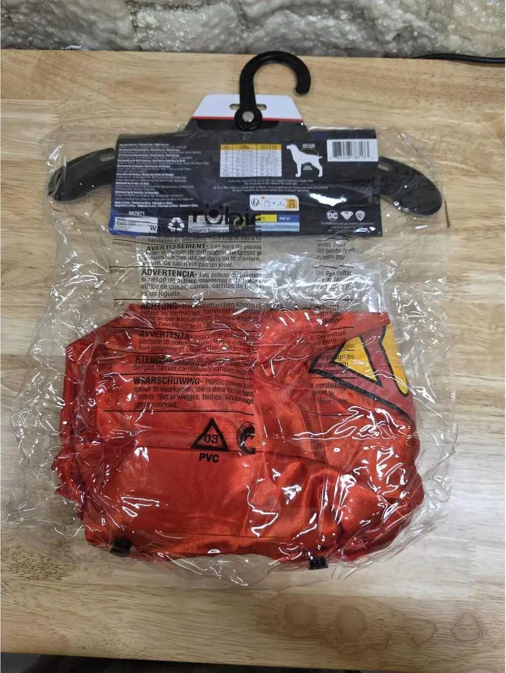 RUBIE’S SUPERMAN PET COSTUME FOR DOGS/CATS DC COMICS LARGE